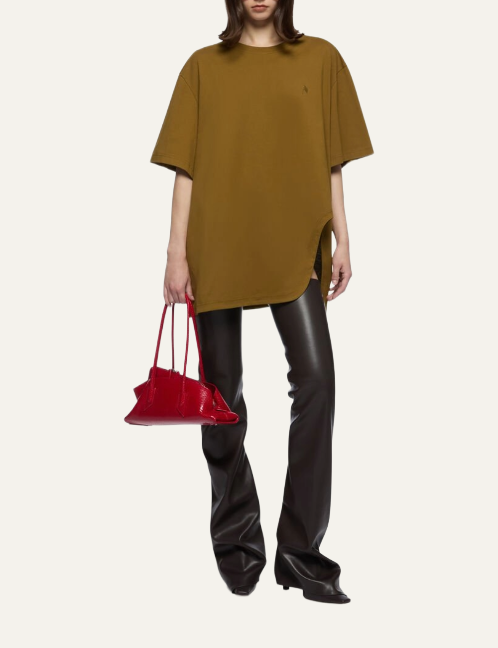 THE ATTICO T-SHIRT MILITARY GREEN