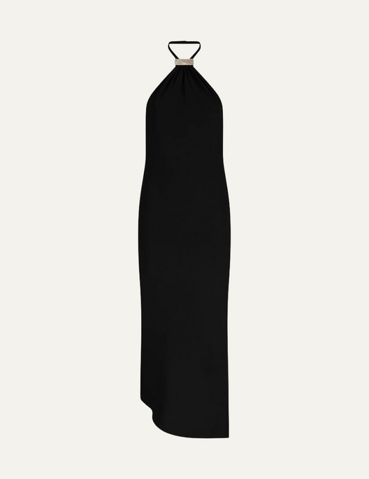 THE ATTICO BLACK MIDI DRESS