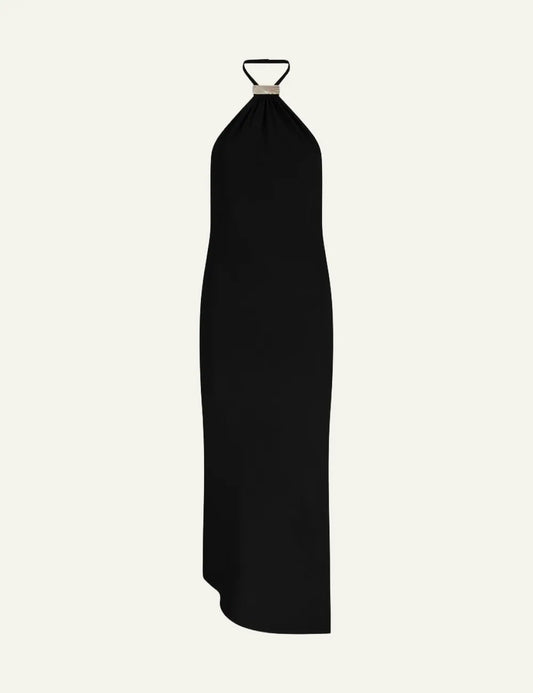 THE ATTICO BLACK MIDI DRESS