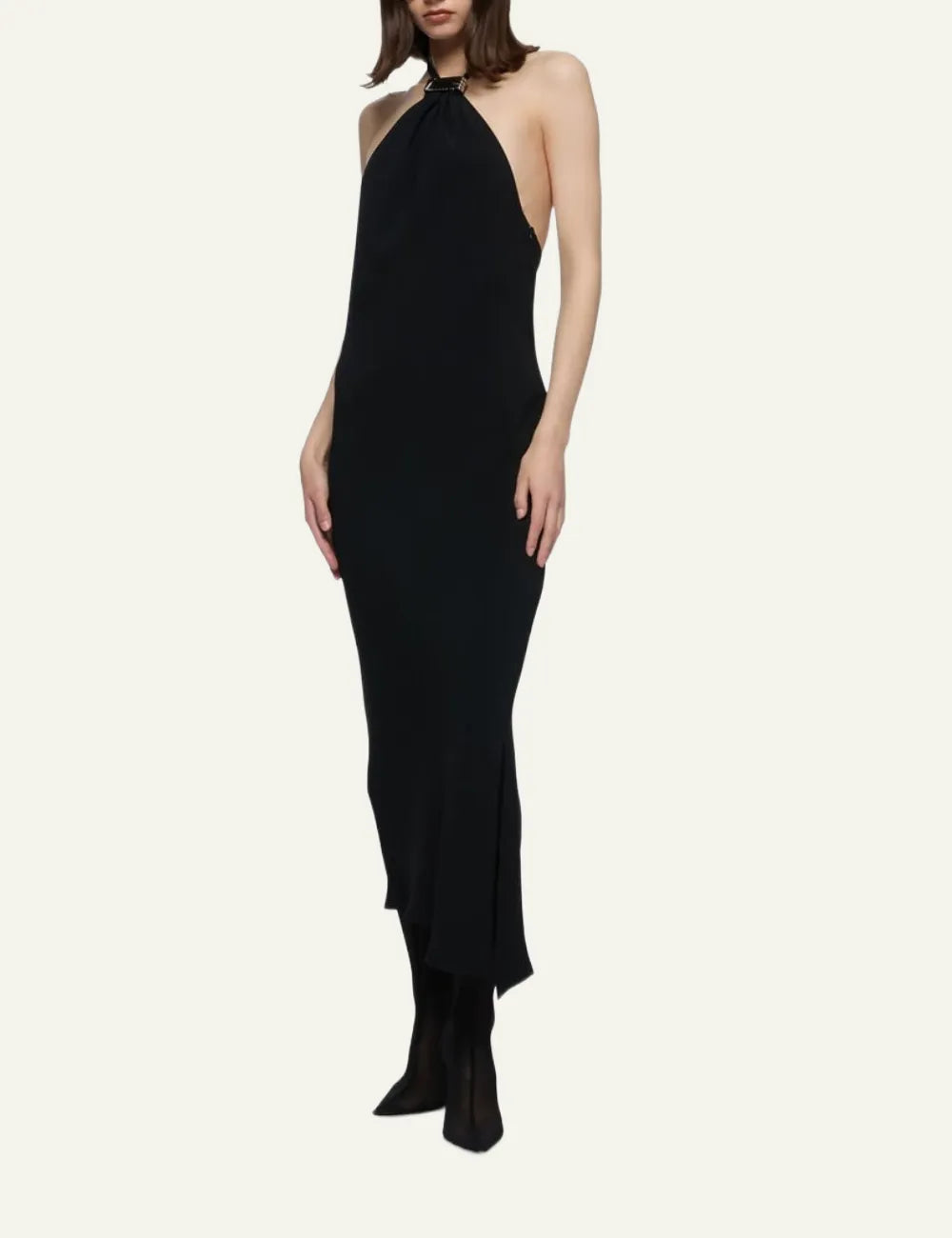 THE ATTICO BLACK MIDI DRESS