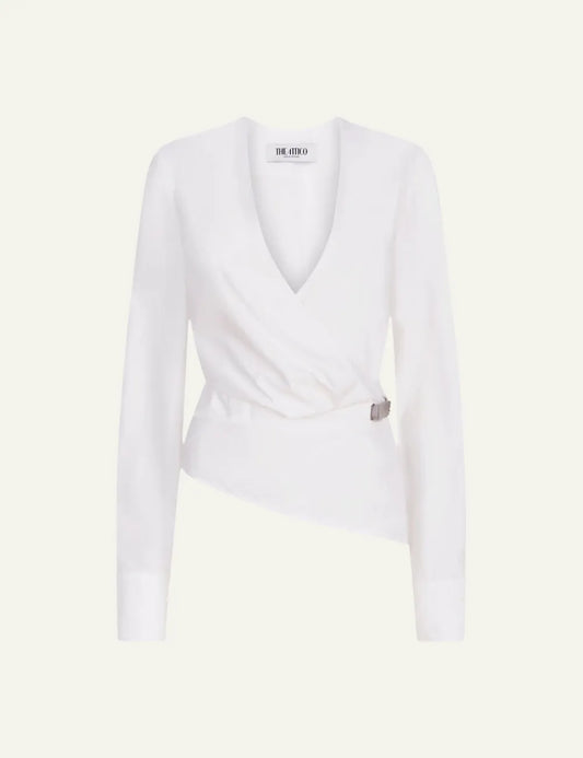 THE ATTICO WHITE BLOUSE