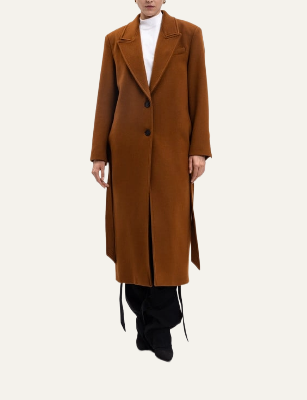 THE ATTICO LONG COAT CAMEL