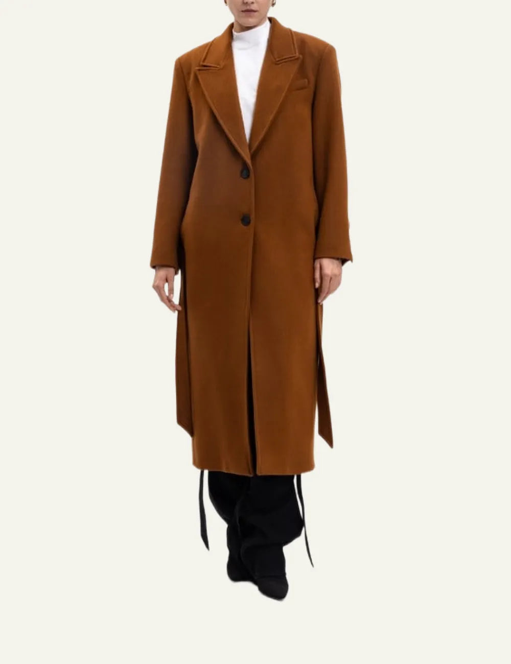 THE ATTICO LONG COAT CAMEL