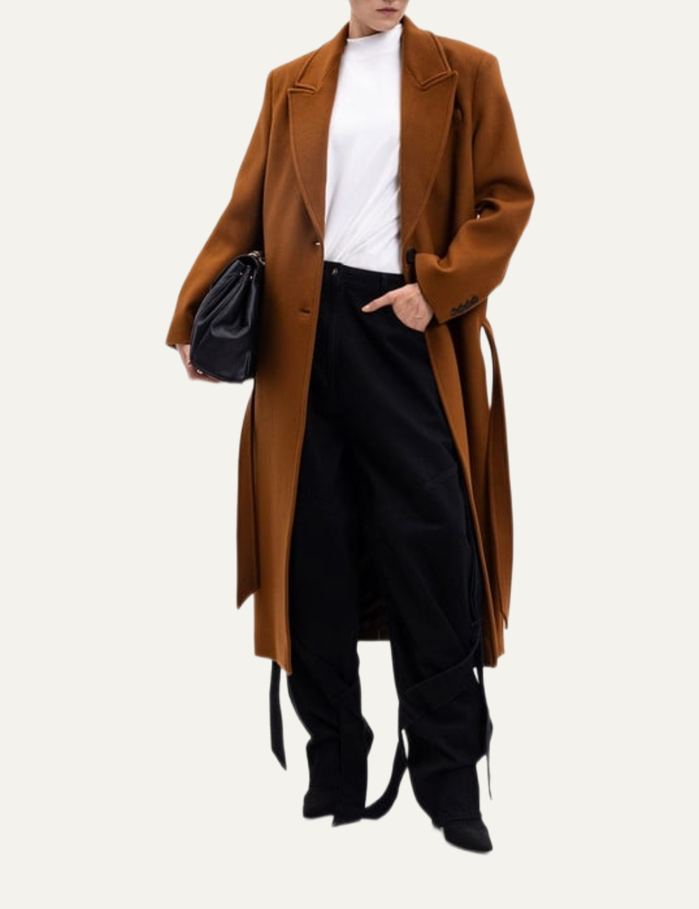 THE ATTICO LONG COAT CAMEL