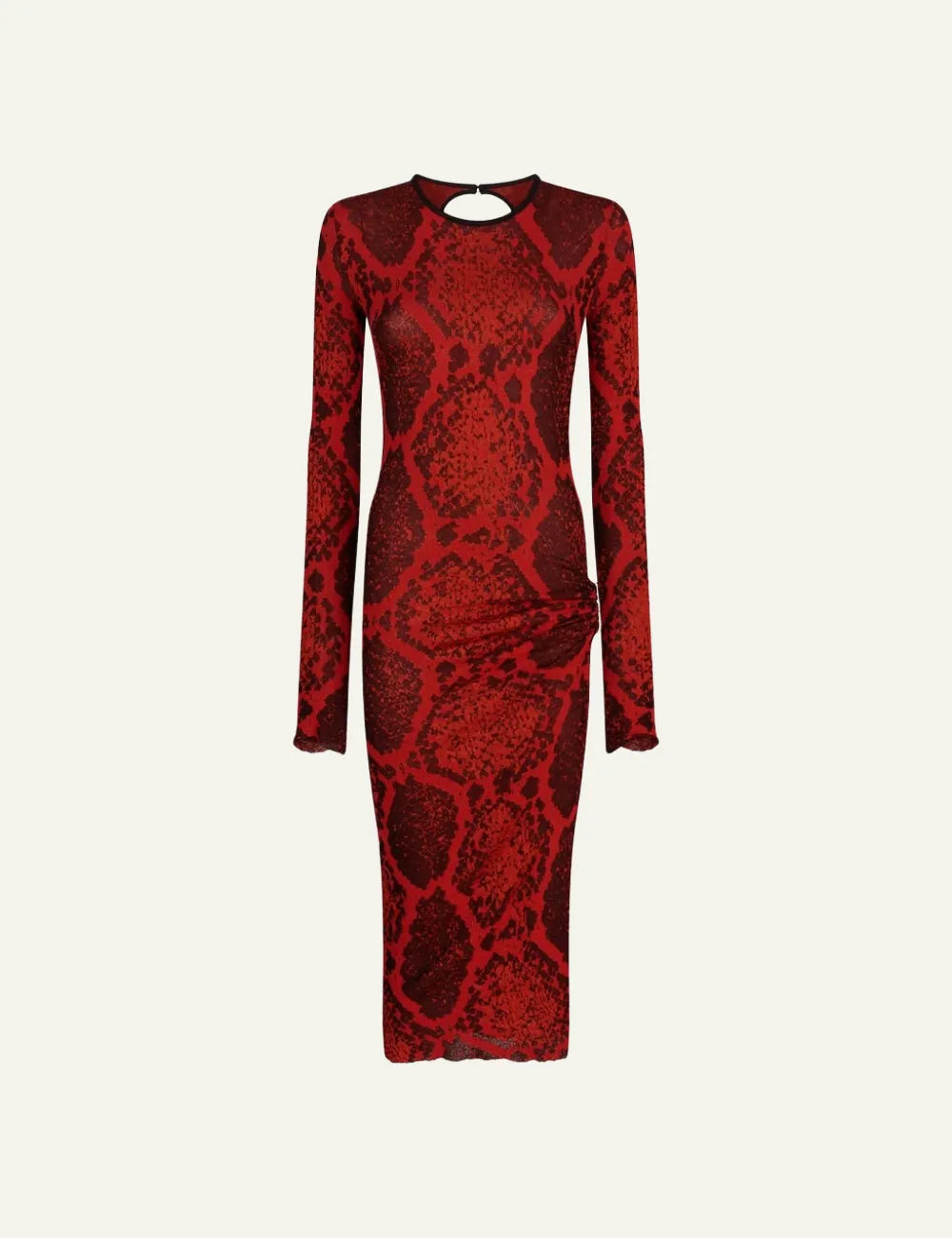 THE ATTICO RED MIDI DRESS