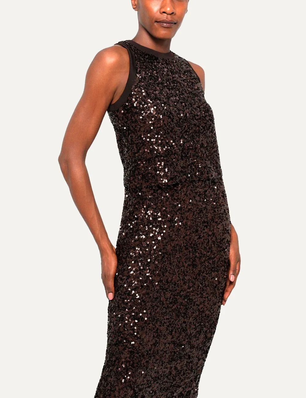 MARELLA RENNES BROWN SEQUINS