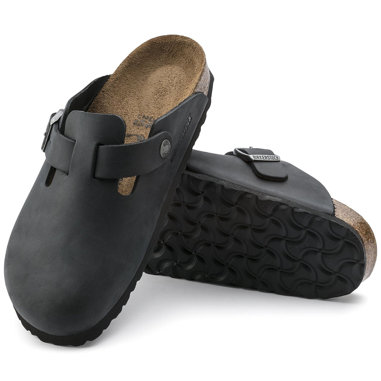 BIRKENSTOCK LEATHER BOSTON BLACK
