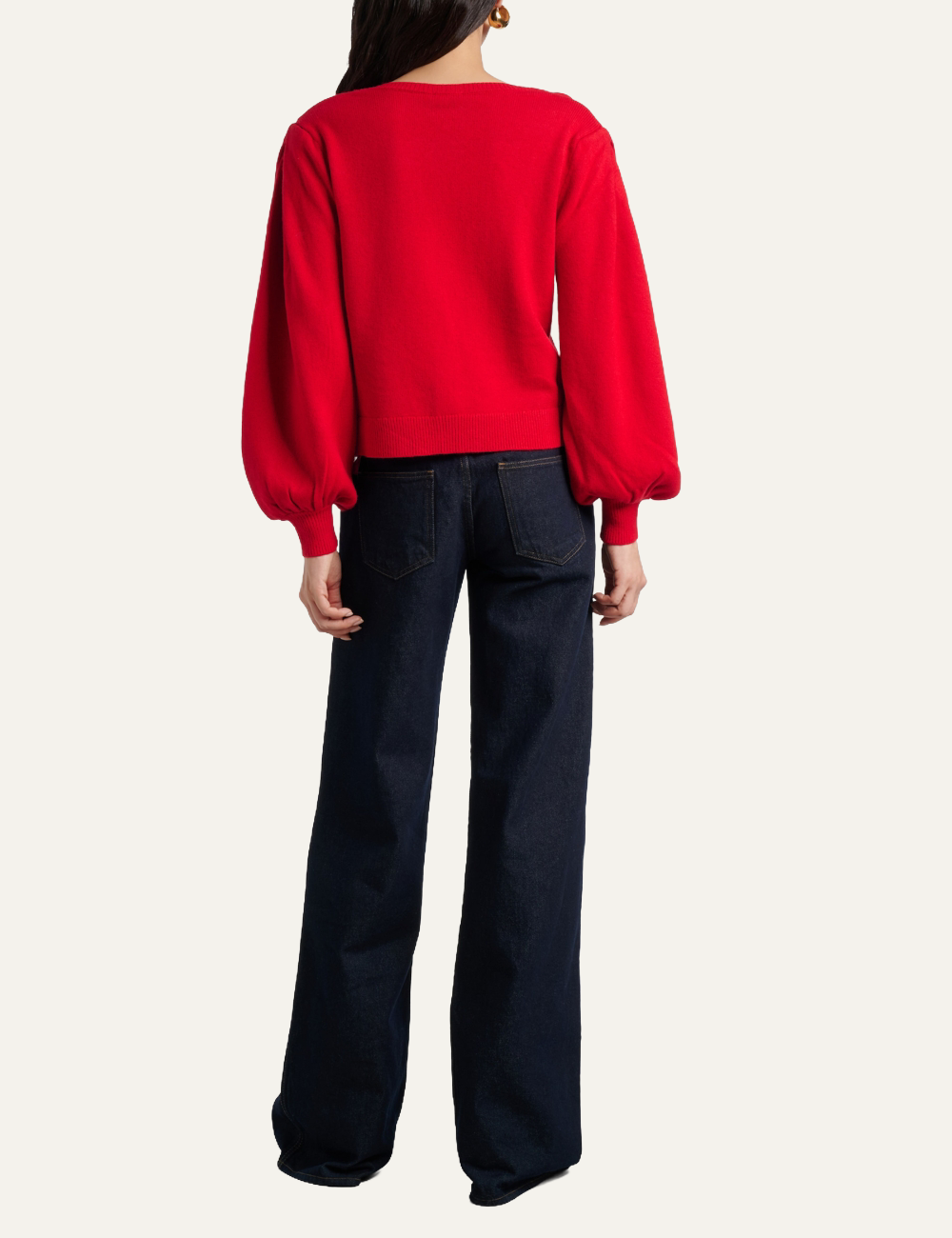 FARM RIO RED HEARTFUL KNIT CARDIGAN