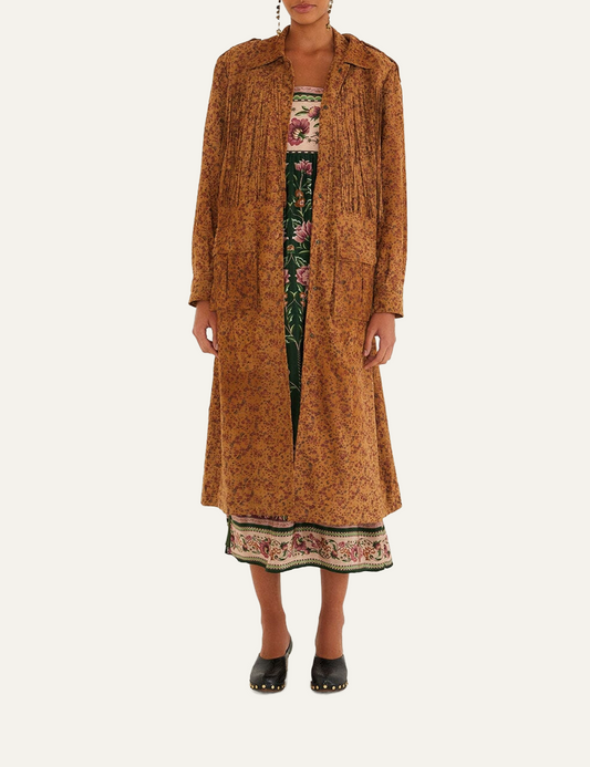 FARM RIO LIBERTY LEATHER TRENCH COAT