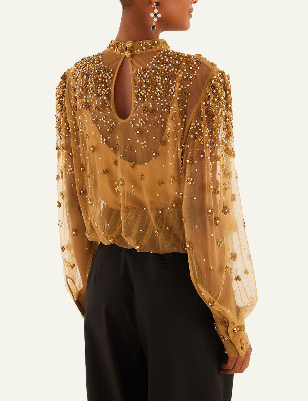 FARM RIO EMBROIDERED TULLE BUBBLE