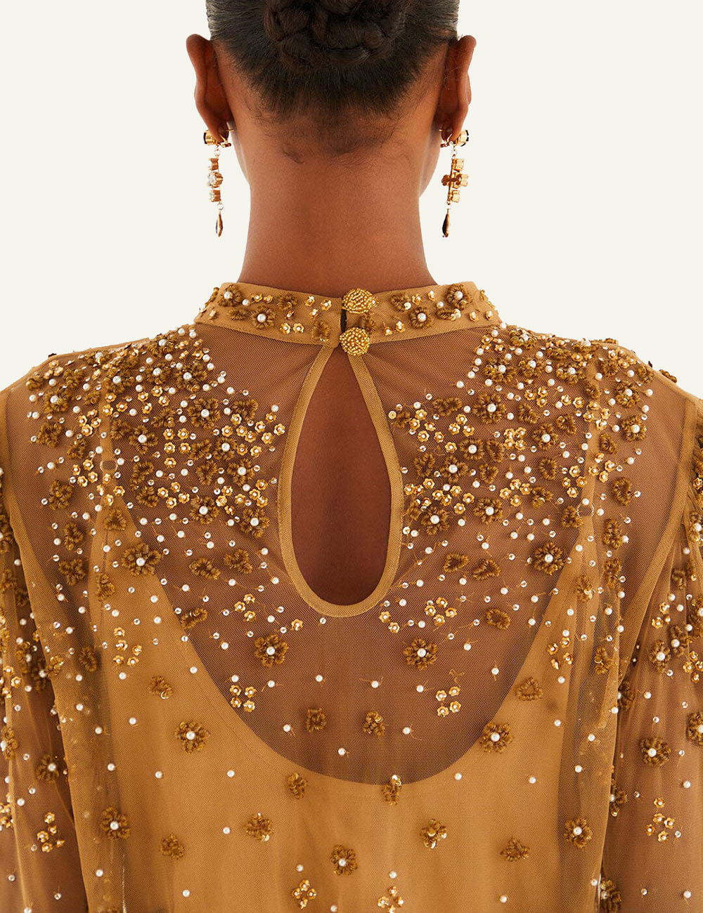 FARM RIO EMBROIDERED TULLE BUBBLE