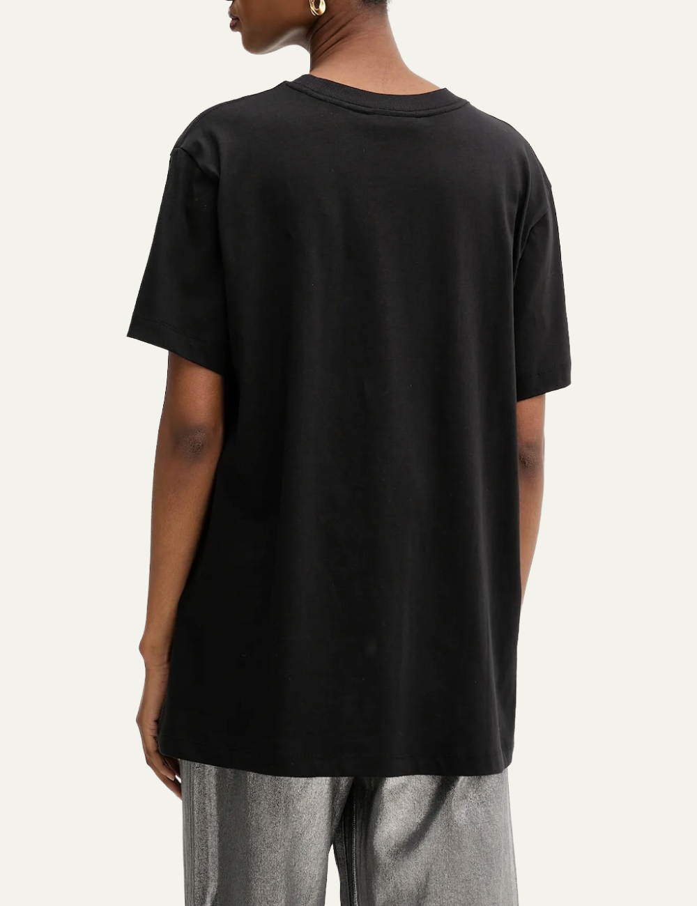 FARM RIO FEMINIST BLACK RELAXED T-SHIRT