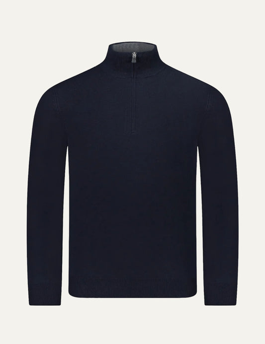 GRAN SASSO MOCK ZIP BLUE