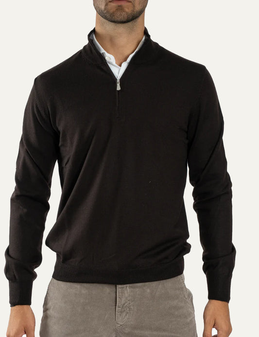 GRAN SASSO MOCK ZIP BROWN