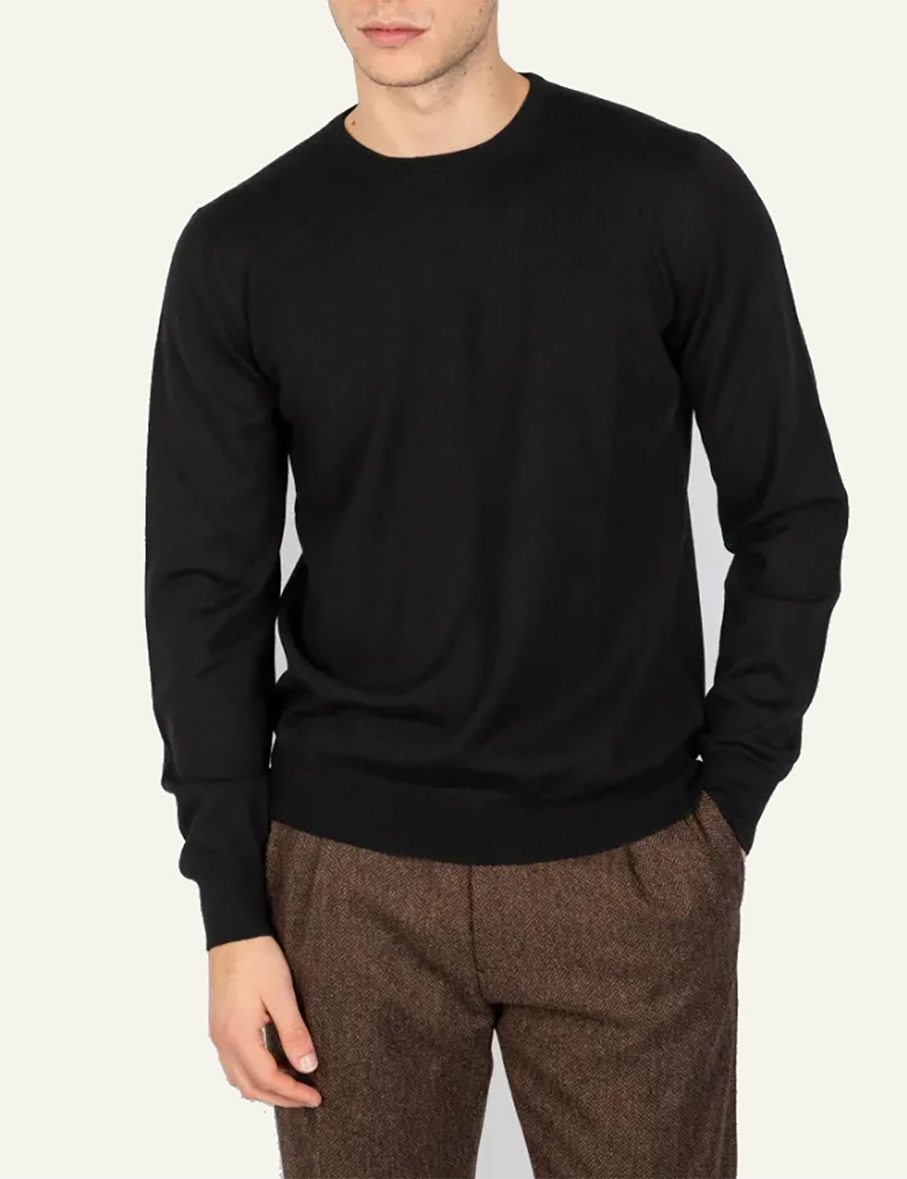 GRAN SASSO CREW PULLOVER BLACK