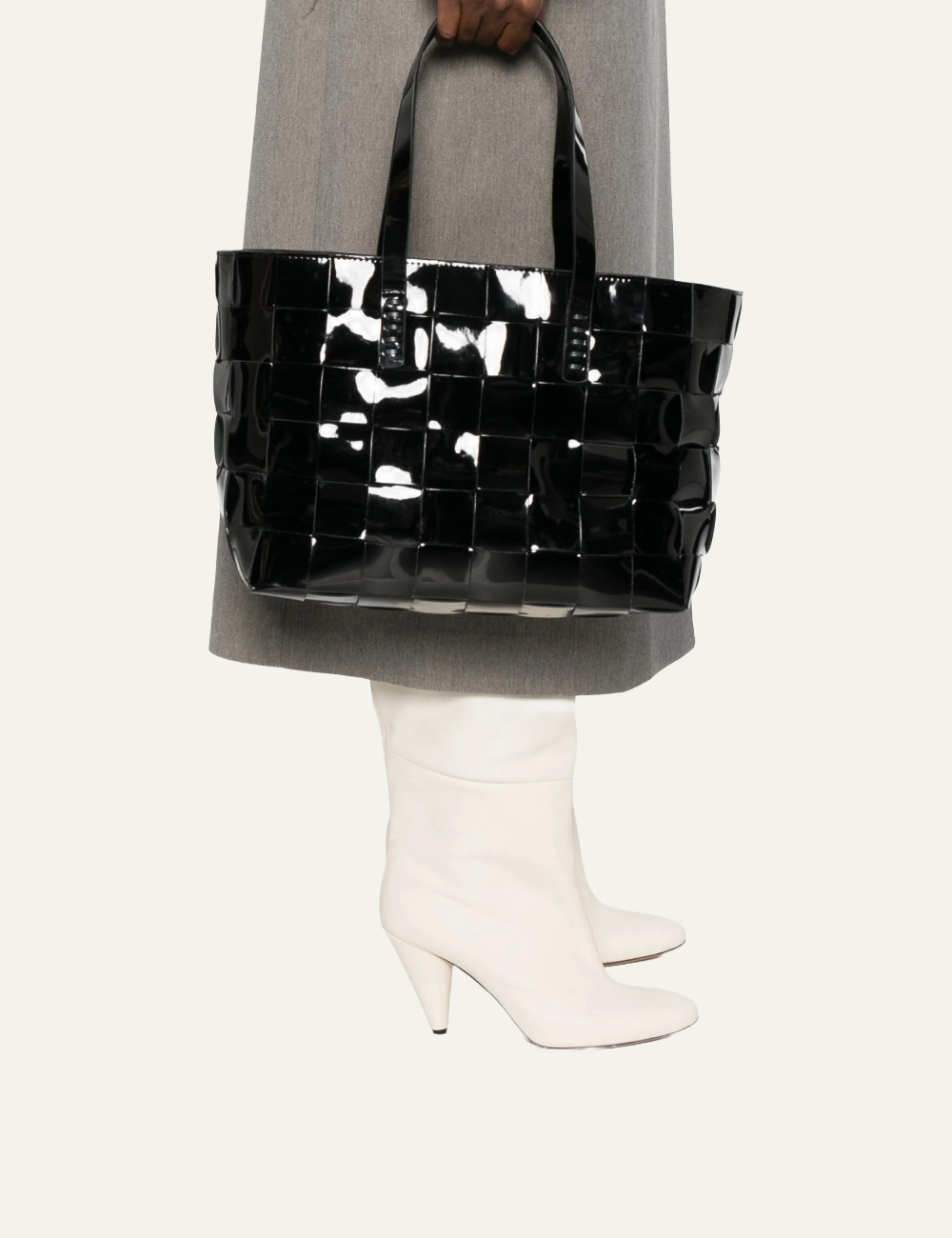 DRAGON JAPAN TOTE PATENT BLACK