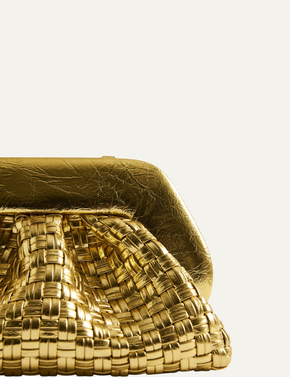 THEMOIRe TIA MICRO WEAVED LAMINATED GOLD
