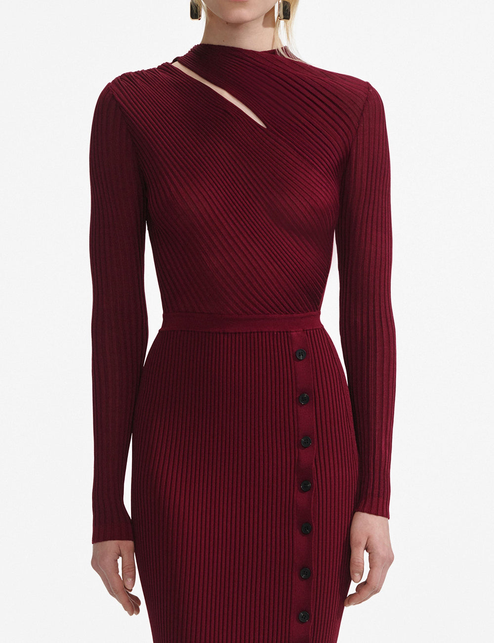 SELF-PORTRAIT KNIT MIDI DRESS