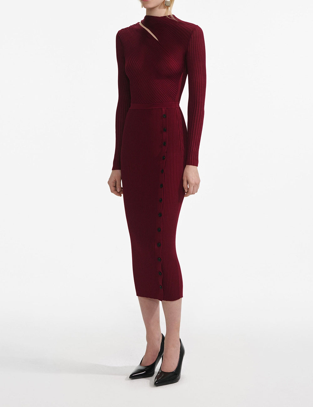 SELF-PORTRAIT KNIT MIDI DRESS