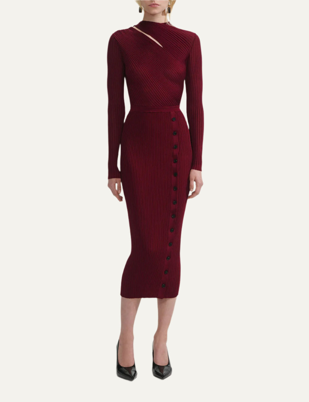 SELF-PORTRAIT KNIT MIDI DRESS