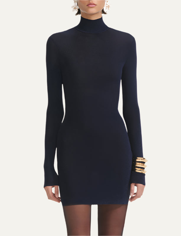 SELF-PORTRAIT KNIT MINI DRESS