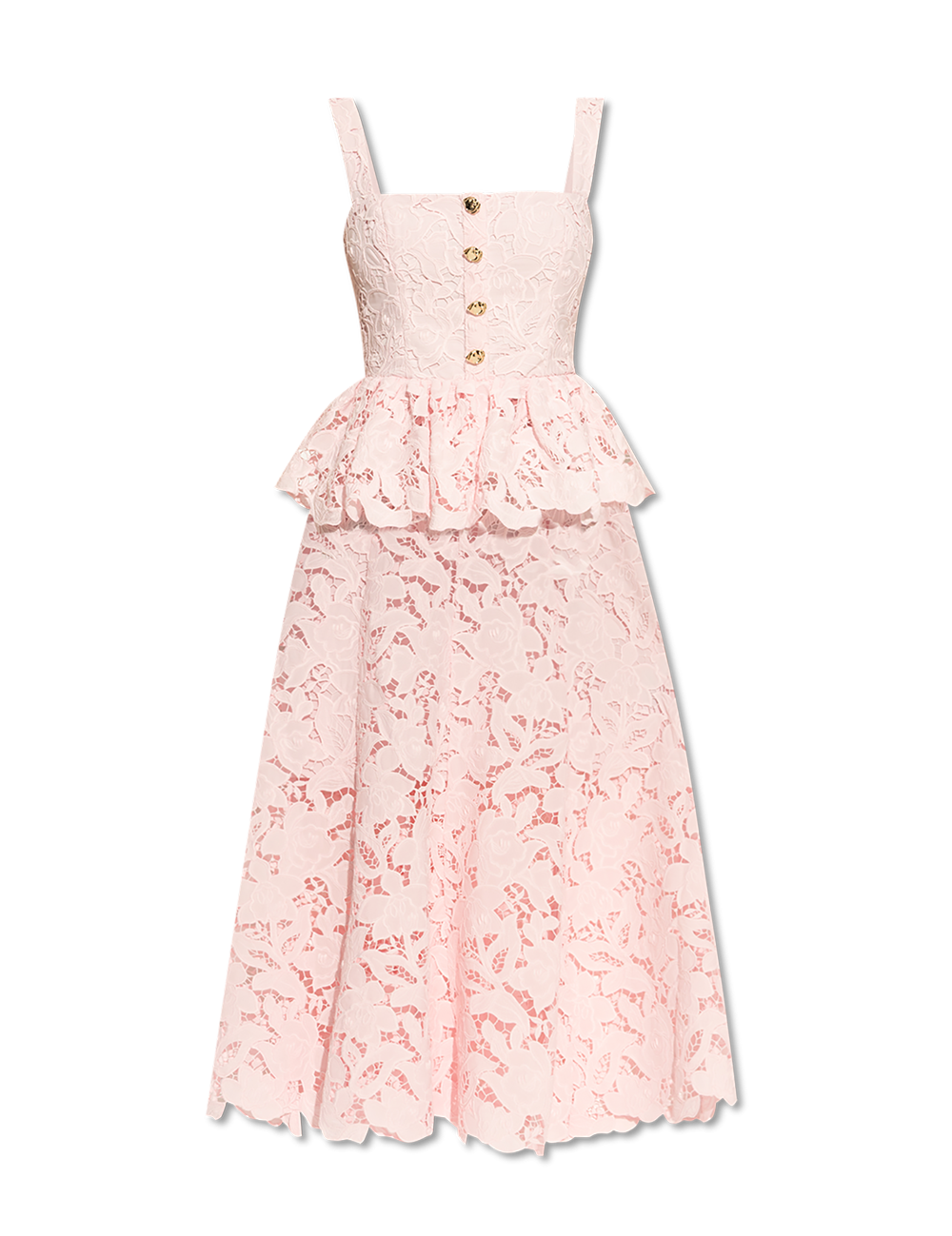 SELF-PORTRAIT PEPLUM MIDI DRESS