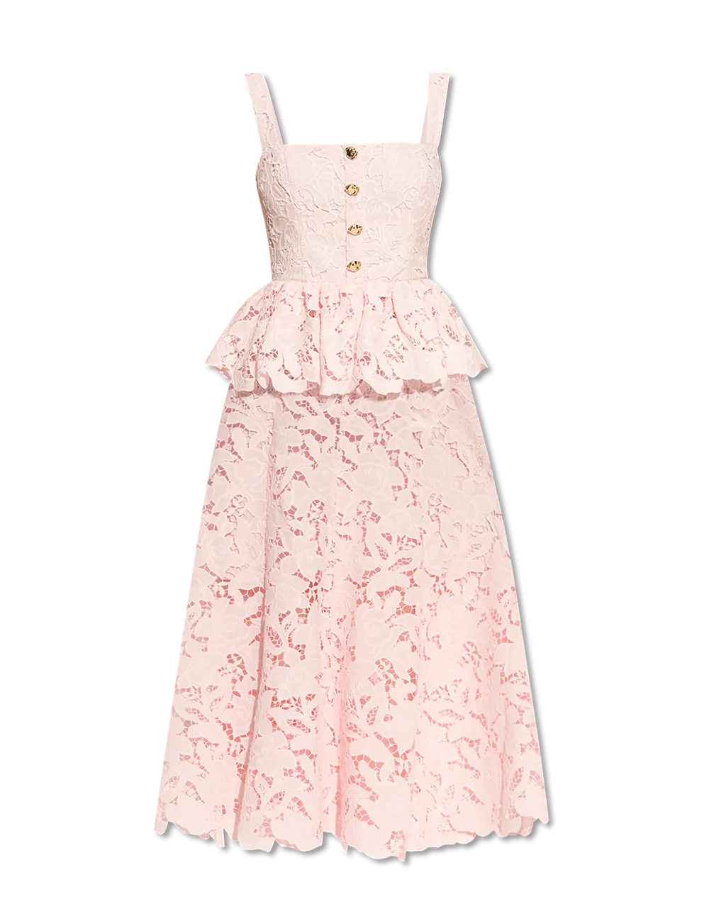 SELF-PORTRAIT PEPLUM MIDI DRESS