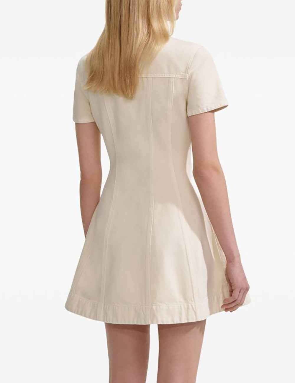 SELF-PORTRAIT DENIM MINI DRESS