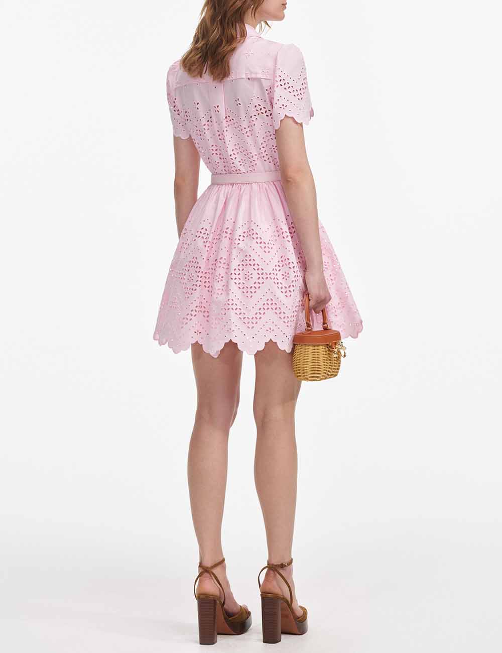 SELF-PORTRAIT BRODERIE MINI DRESS