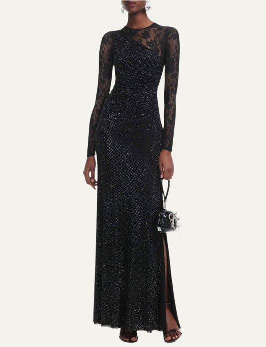 SELF-PORTRAIT LACE SLV MAXI DRESS