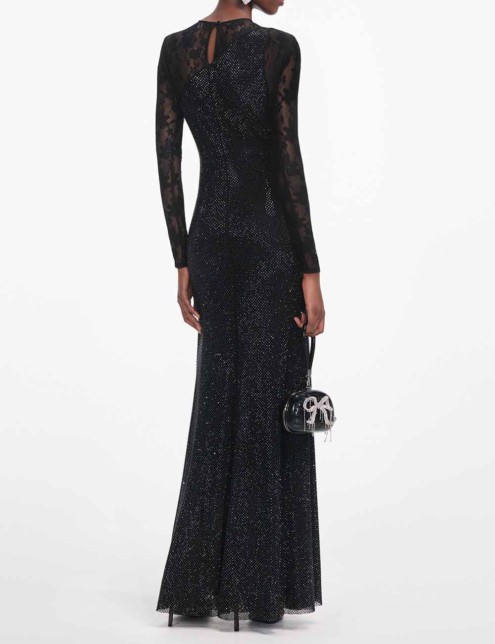 SELF-PORTRAIT LACE SLV MAXI DRESS