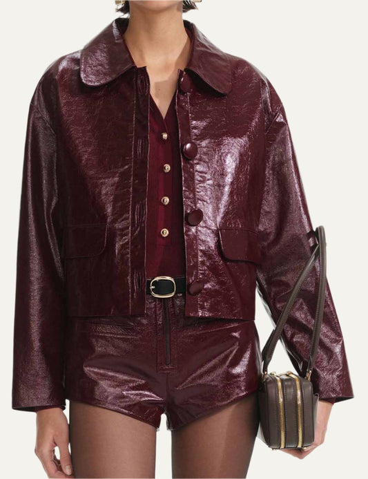 SELF-PORTRAIT LEATHER JACKET