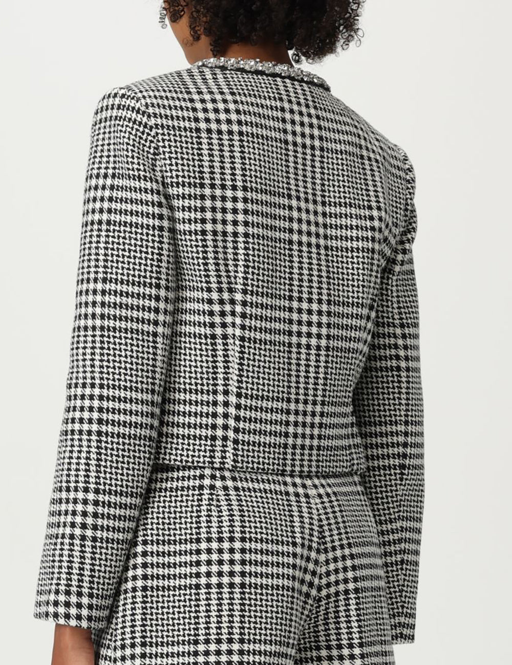 SELF-PORTRAIT CRYSTAL TRIM JACKET