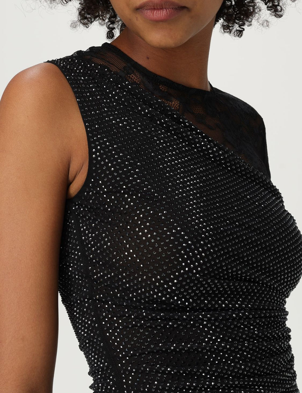 SELF-PORTRAIT LACE SLEEVE TOP