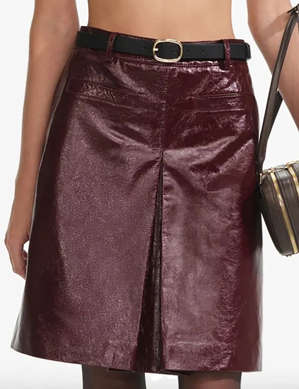 SELF-PORTRAIT LETHER MINI SKIRT