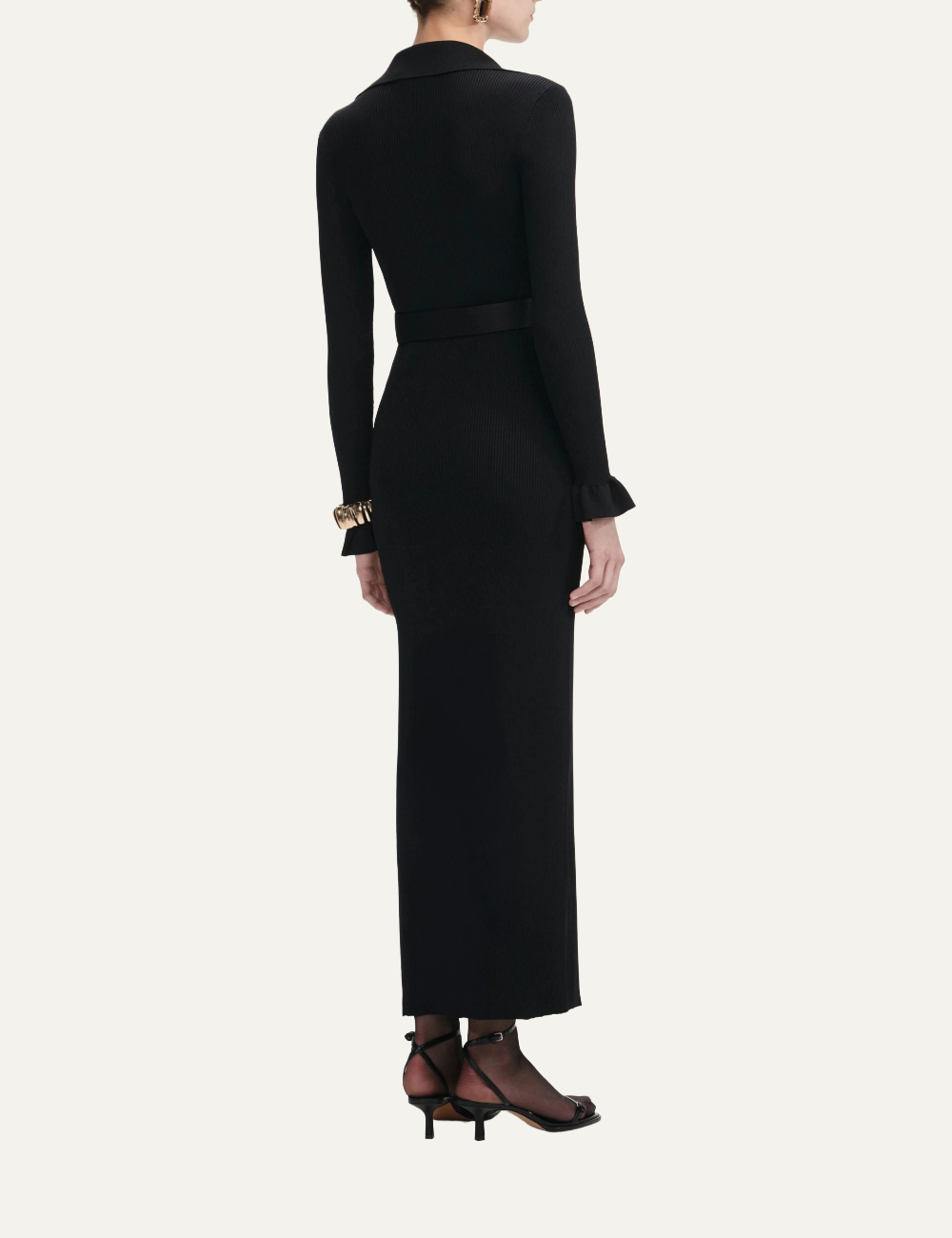 SELF-PORTRAIT RIBBED KNIT MAXI DRESS