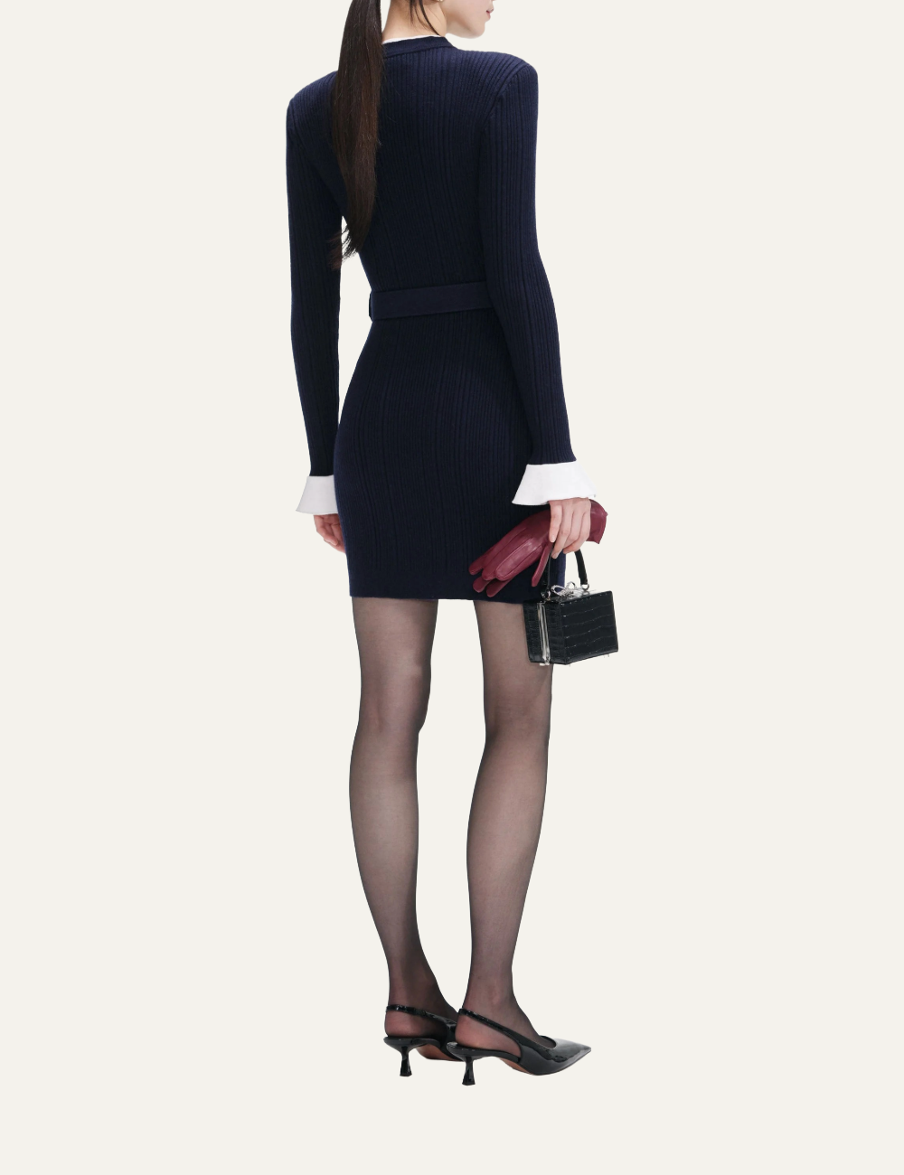 SELF-PORTRAIT KNIT MINI DRESS