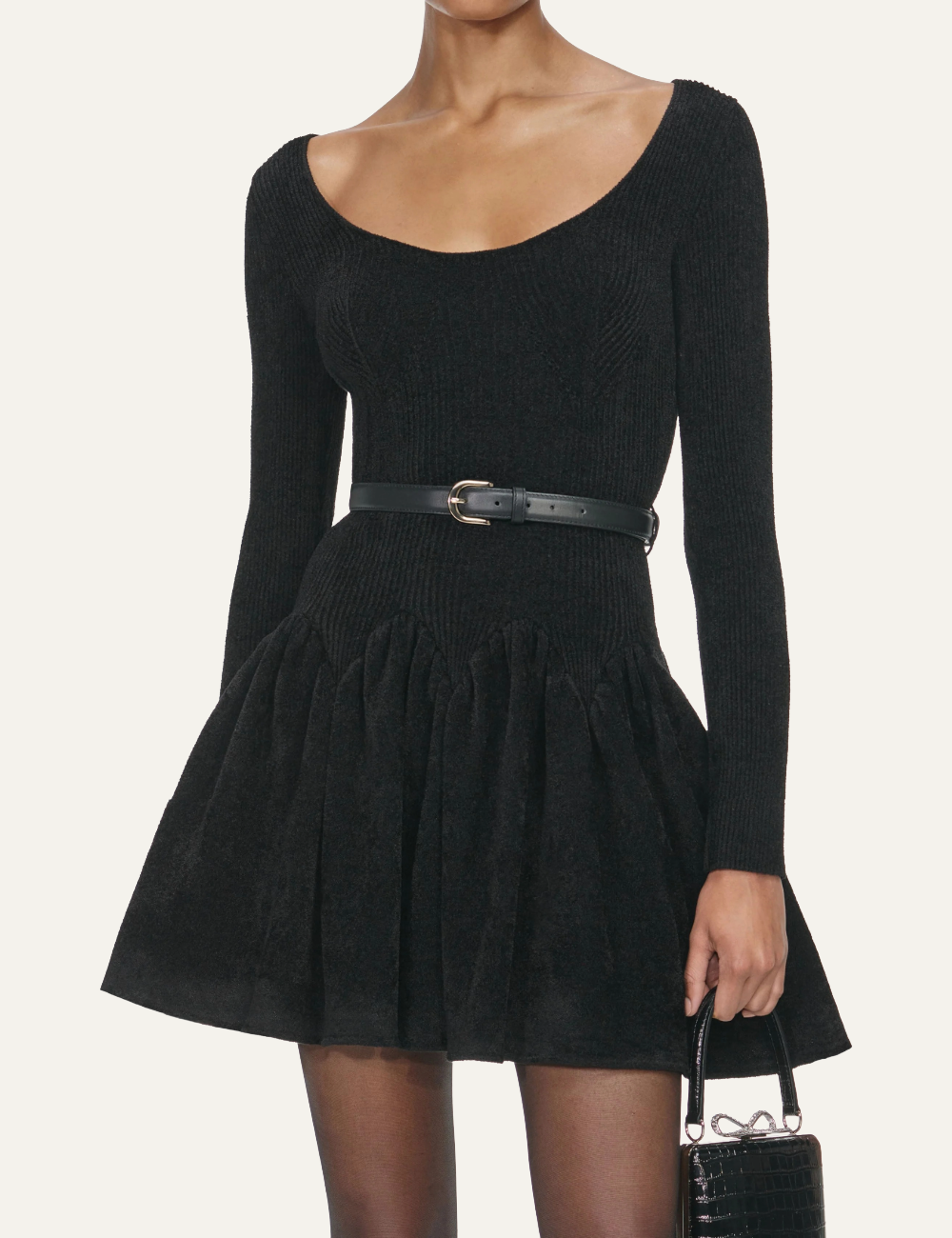 SELF-PORTRAIT KNIT MINI DRESS