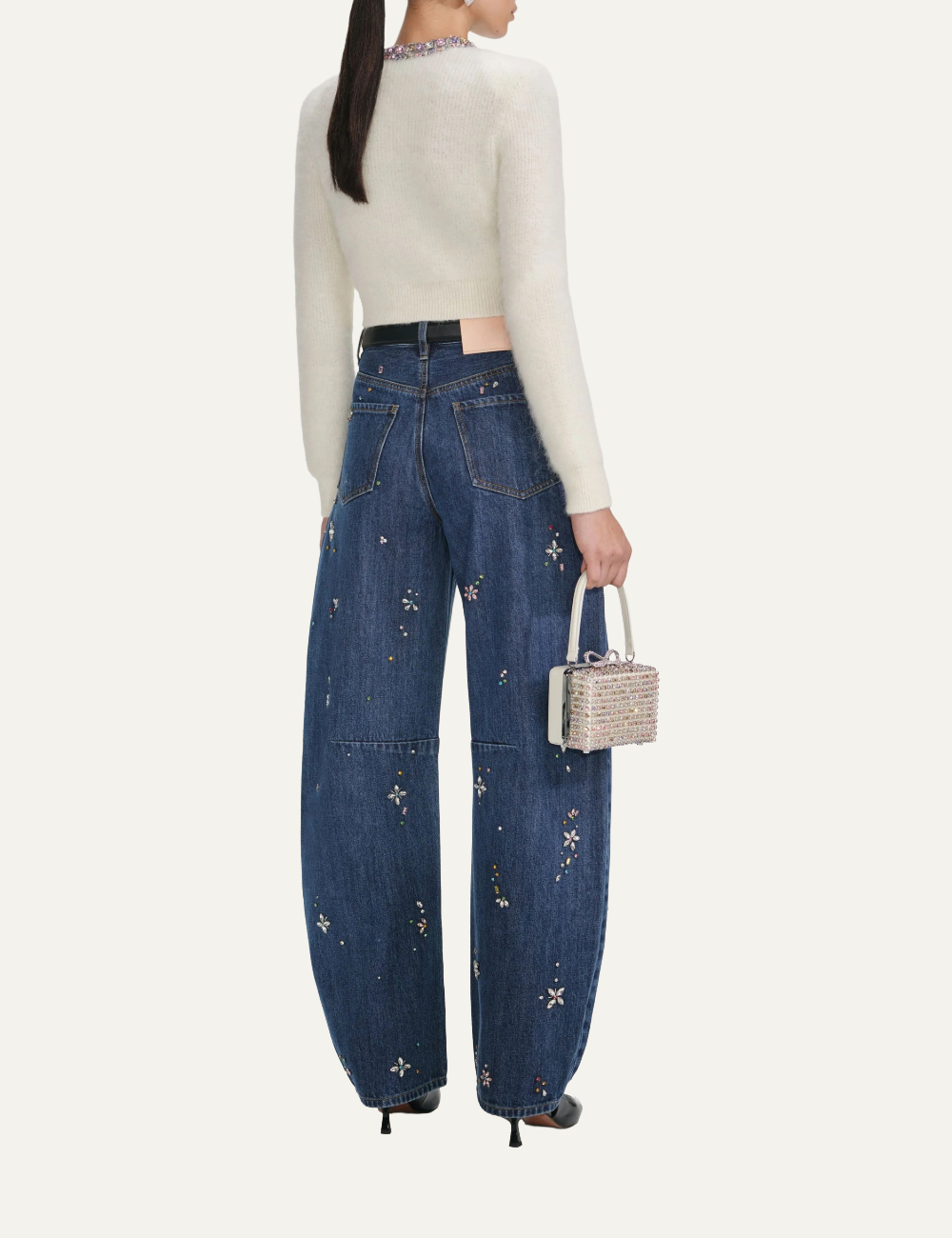 SELF-PORTRAIT EMBELLISHED TRIM CARDIGAN