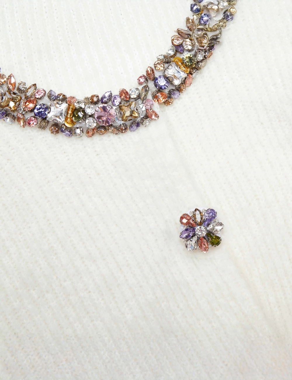 SELF-PORTRAIT EMBELLISHED TRIM CARDIGAN