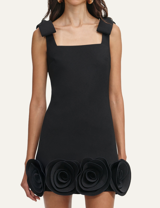 SELF-PORTRAIT 3D FLOWER MINI DRESS