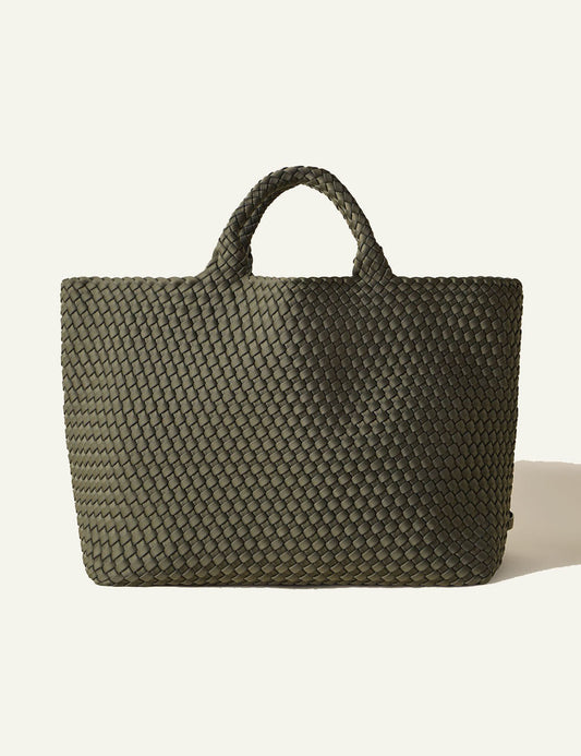 NAGHEDI ST BARTHS LARGE TOTE OLIVE