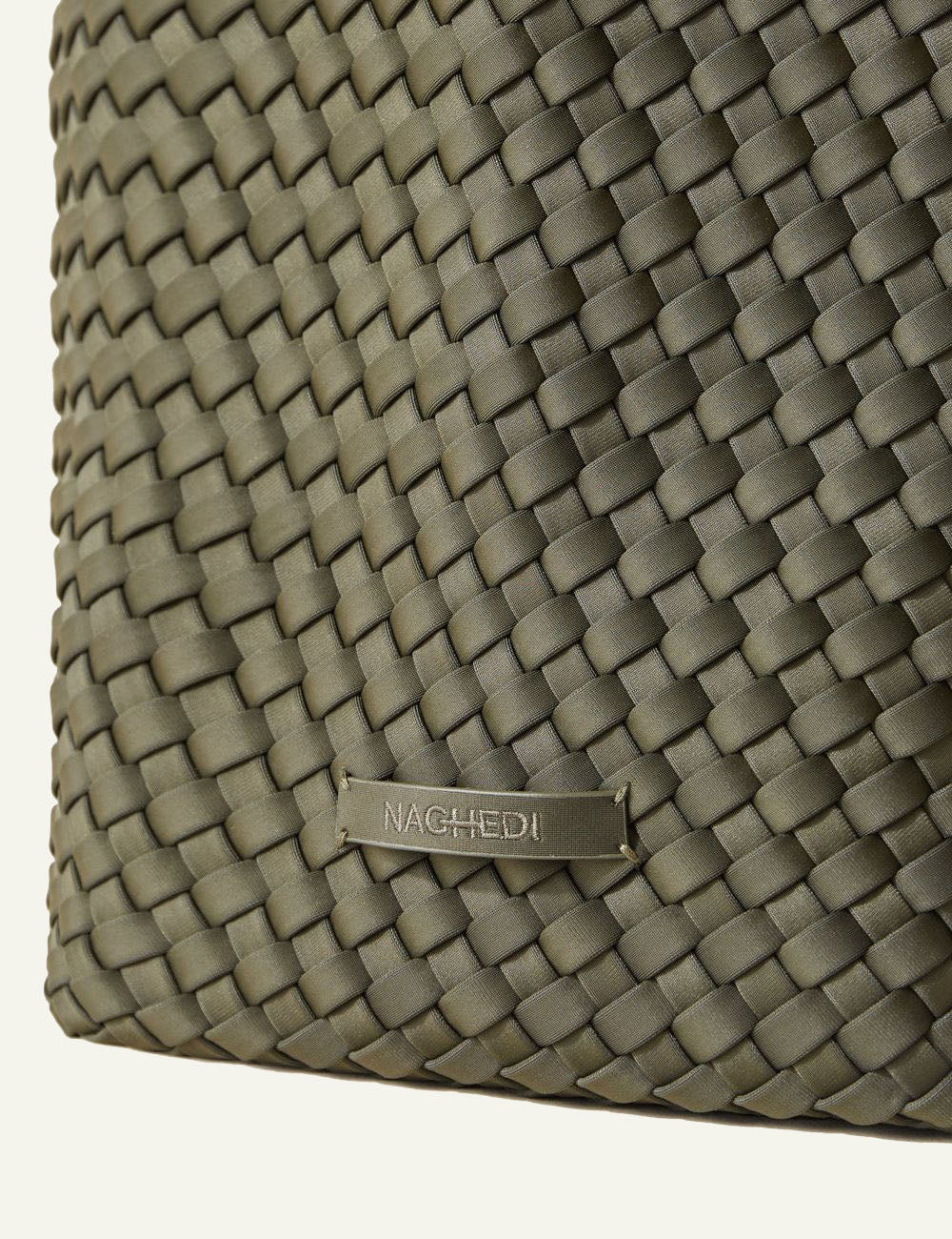 NAGHEDI ST BARTHS MEDIUM TOTE OLIVE