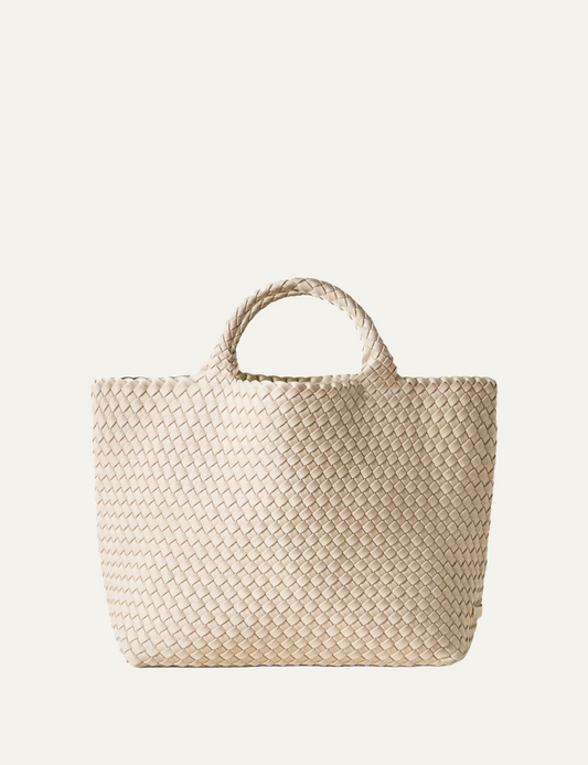 NAGHEDI ST BARTHS MEDIUM TOTE ECRU
