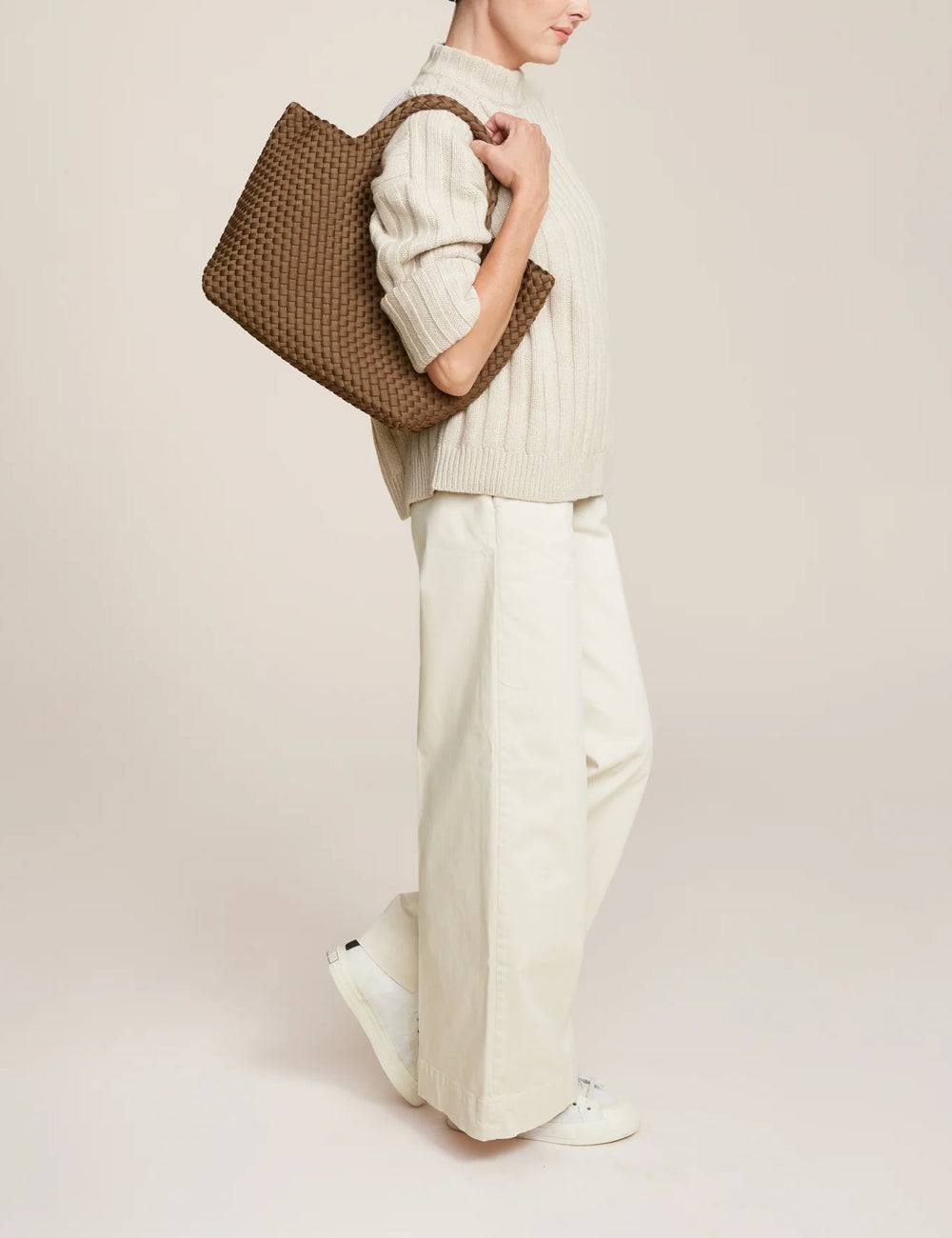 NAGHEDI ST BARTHS MEDIUM TOTE MINK