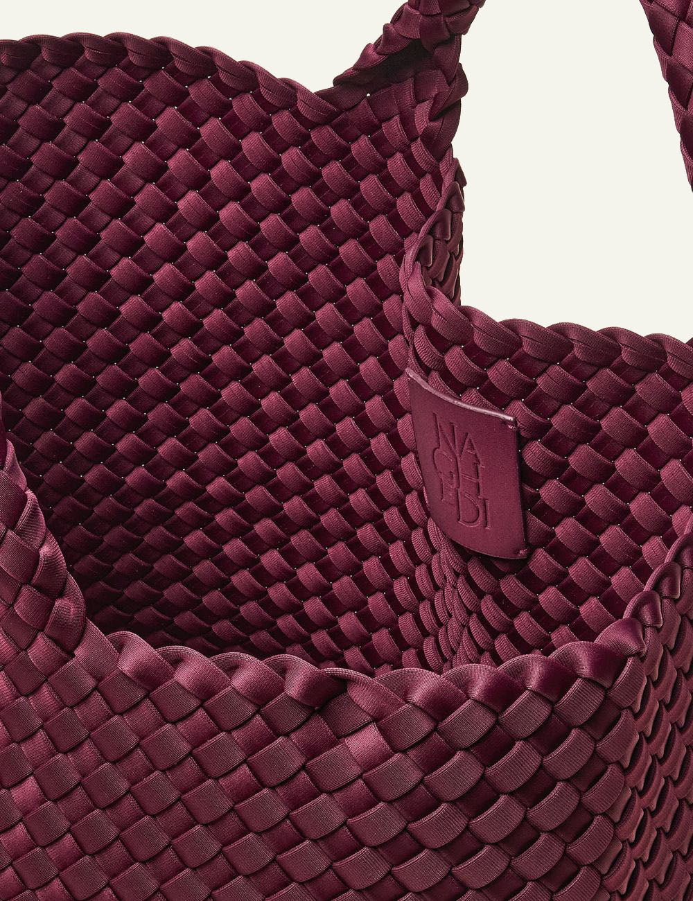 NAGHEDI ST BARTHS MEDIUM TOTE BORDEUAX