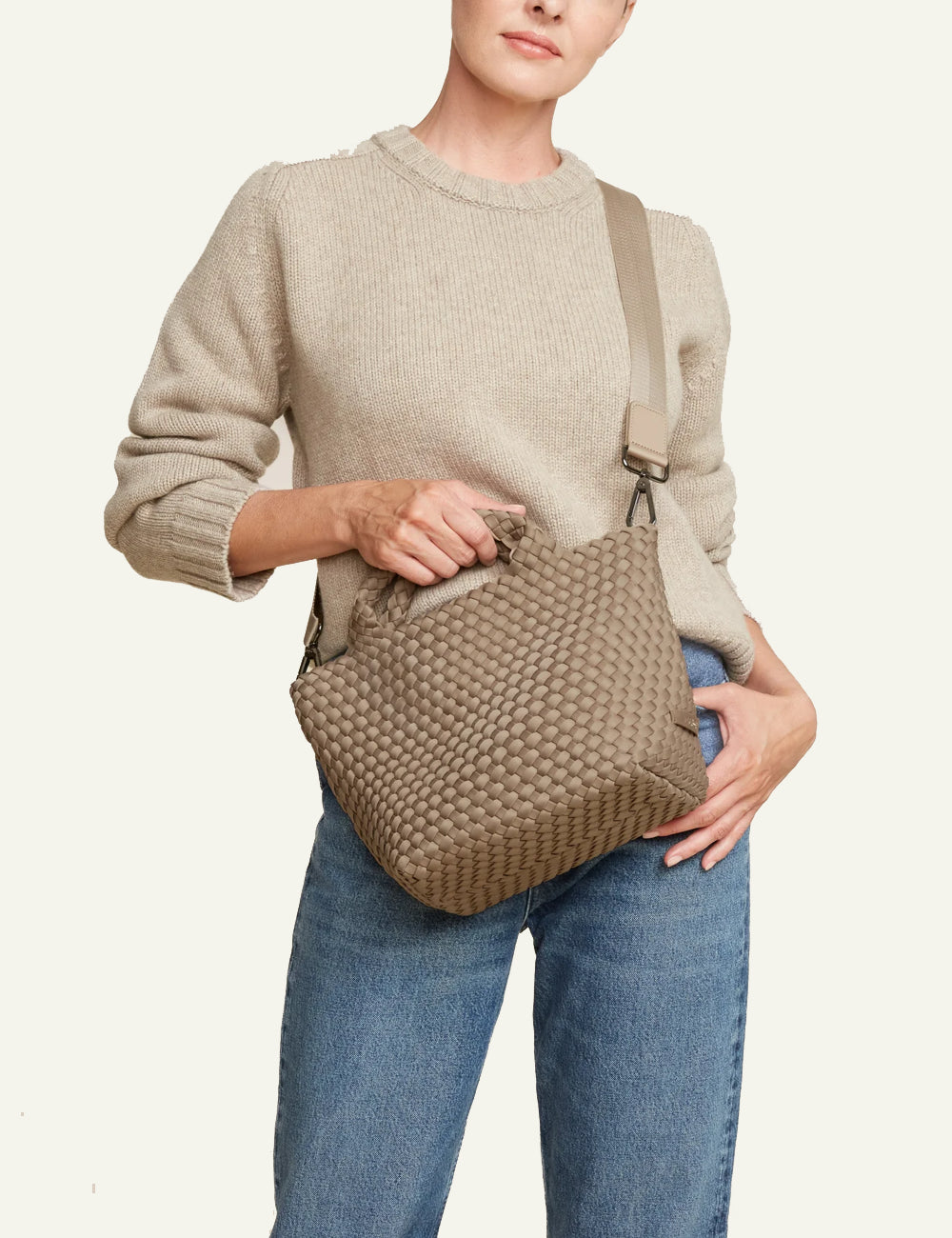 NAGHEDI ST BARTHS SMALL TOTE CASHMERE