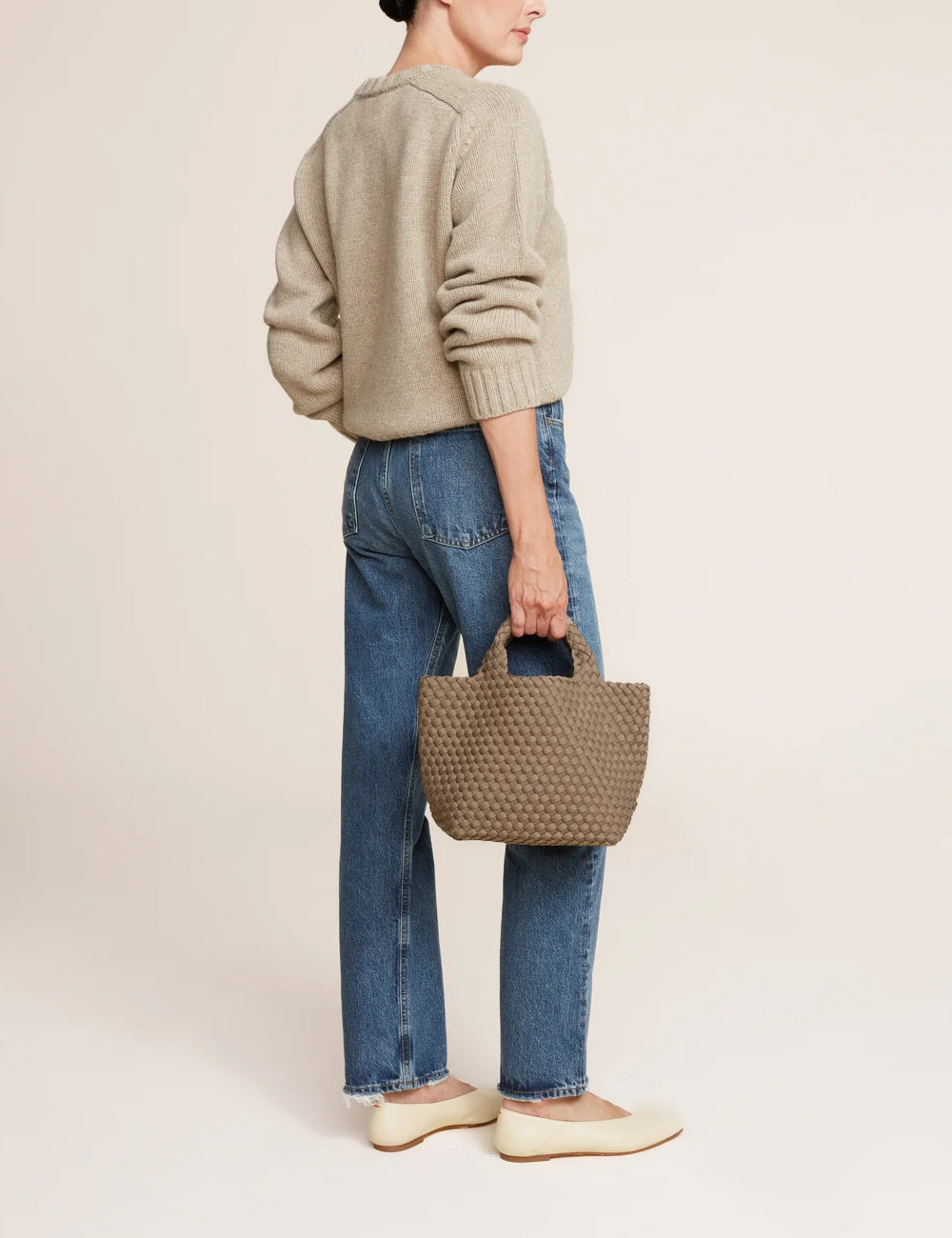 NAGHEDI ST BARTHS SMALL TOTE CASHMERE