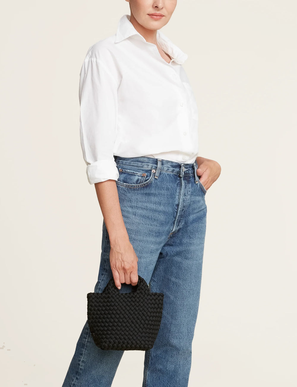 NAGHEDI ST BARTHS PETIT TOTE BLACK