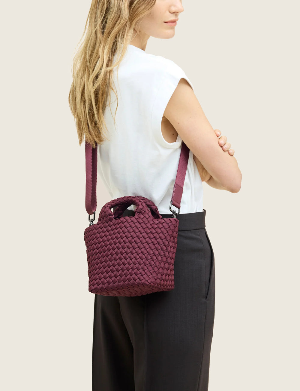 NAGHEDI ST BARTHS PETIT TOTE BORDEAUX